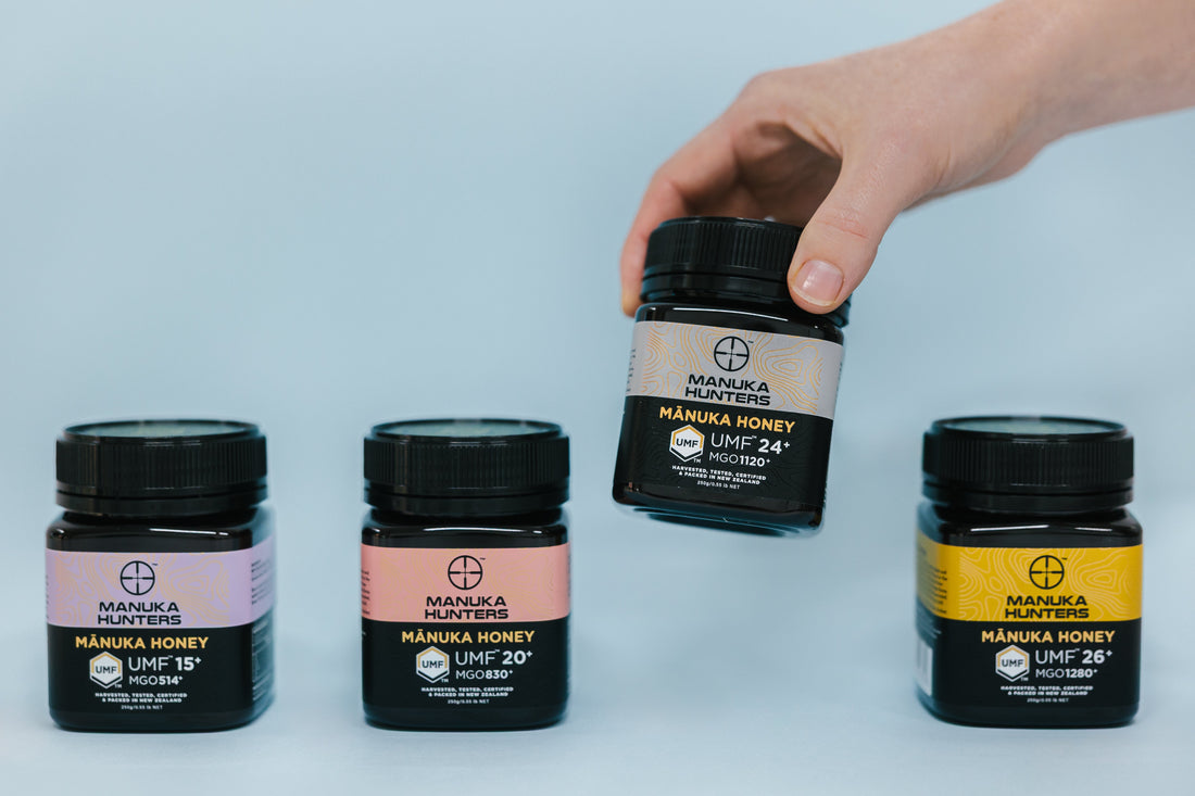 Manuka Honey Jars - Product Lineup from Manuka Hunters