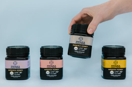 Manuka Honey Jars - Product Lineup from Manuka Hunters