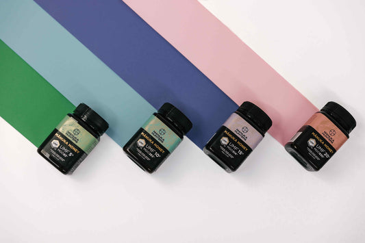 Manuka Hunters Honey Jars - 4 different grades. 4 strengths
